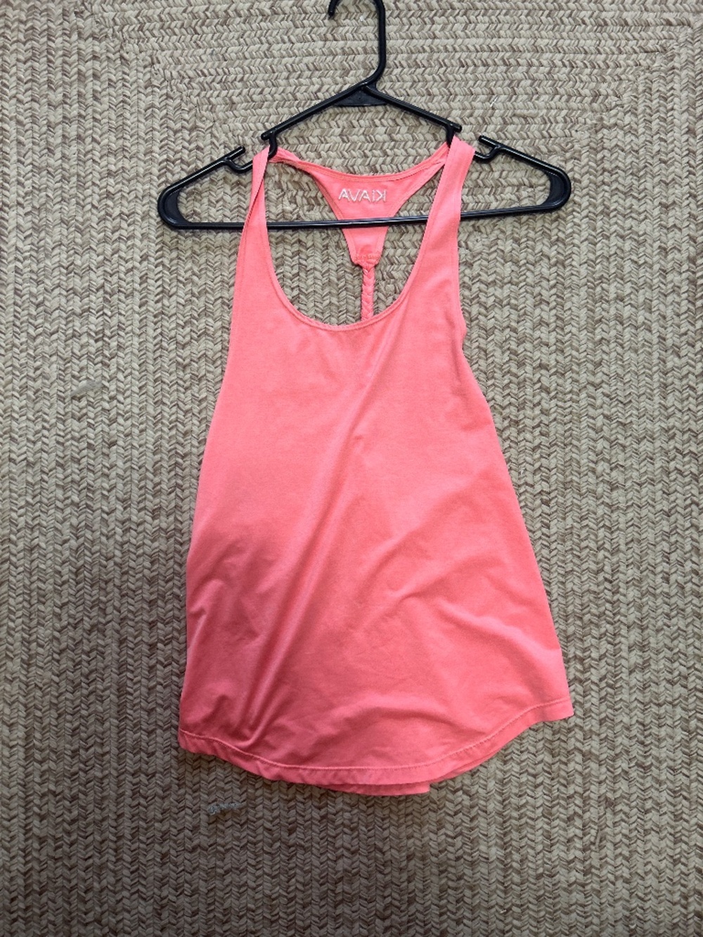 Kiava Braided Tank Top Coral Athletic Racerback
